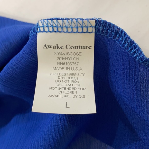 Vibrant Blue and Green Patterned Tank Top - Picture 11 of 11